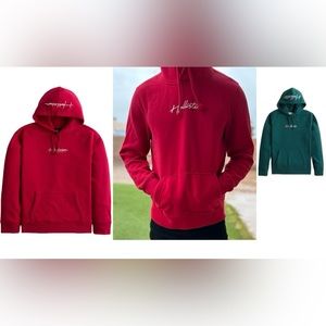 Hollister Bundle Relaxed Fit Must Have Script Logo Hoodies 2pc